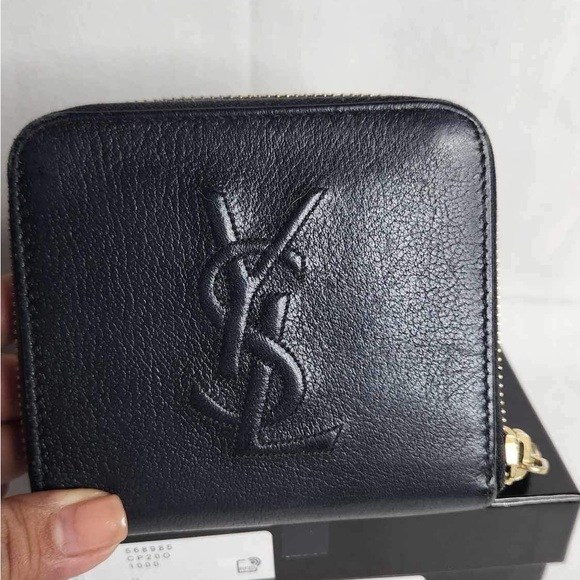 YSL YVES SAINT LAURENT SHORT ZIPPY SNAP WALLET/GENDERLESS - Picture 2 of 16